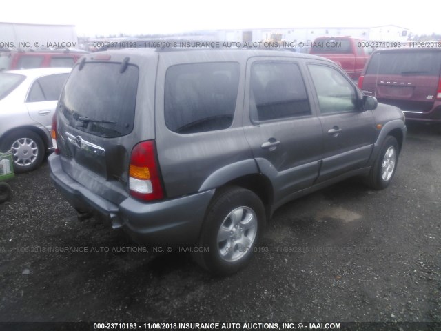 4F2YU08142KM30822 - 2002 MAZDA TRIBUTE LX/ES GRAY photo 4