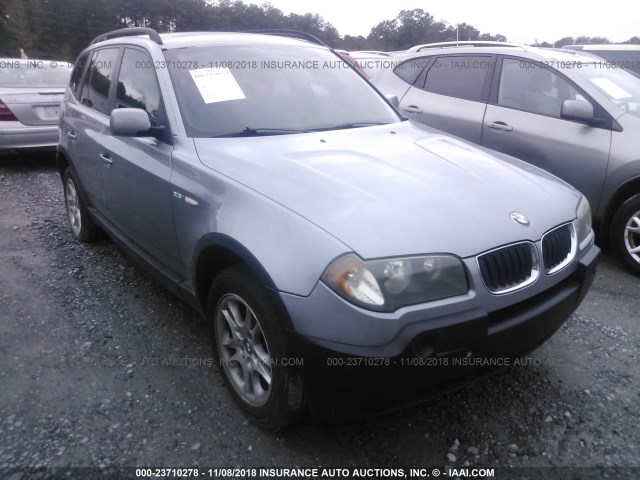 WBXPA73425WC47159 - 2005 BMW X3 2.5I GRAY photo 1