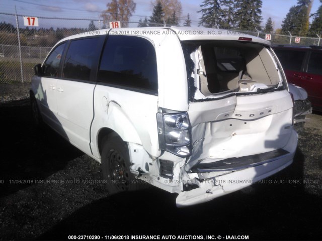 2C4RDGBG4GR353792 - 2016 DODGE GRAND CARAVAN SE WHITE photo 3