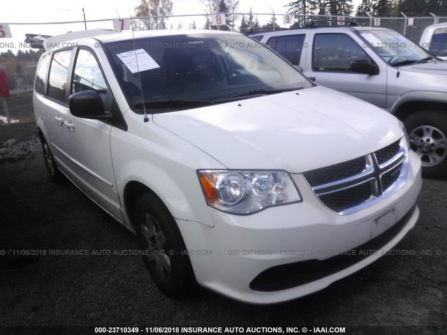 2C4RDGBGXCR325053 - 2012 DODGE GRAND CARAVAN SE WHITE photo 1