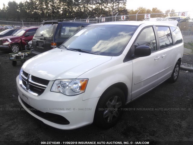 2C4RDGBGXCR325053 - 2012 DODGE GRAND CARAVAN SE WHITE photo 2