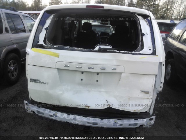 2C4RDGBGXCR325053 - 2012 DODGE GRAND CARAVAN SE WHITE photo 6