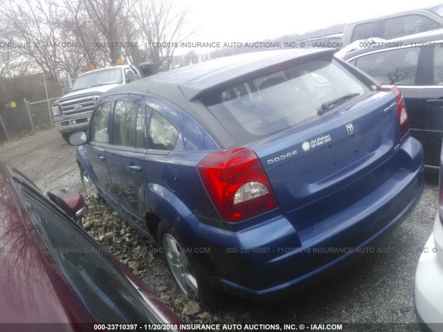 1B3HB48A99D157356 - 2009 DODGE CALIBER SXT BLUE photo 3