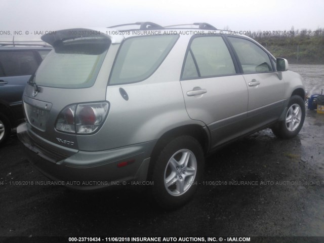 JTJHF10U920248905 - 2002 LEXUS RX 300 SILVER photo 4