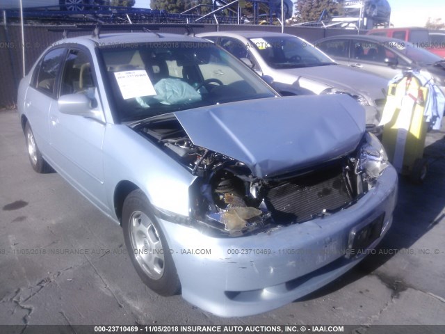 JHMES96613S023147 - 2003 HONDA CIVIC HYBRID Light Blue photo 1