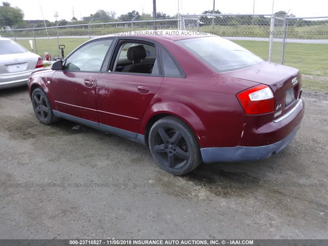 WAULC68E63A293552 - 2003 AUDI A4 1.8T QUATTRO RED photo 3