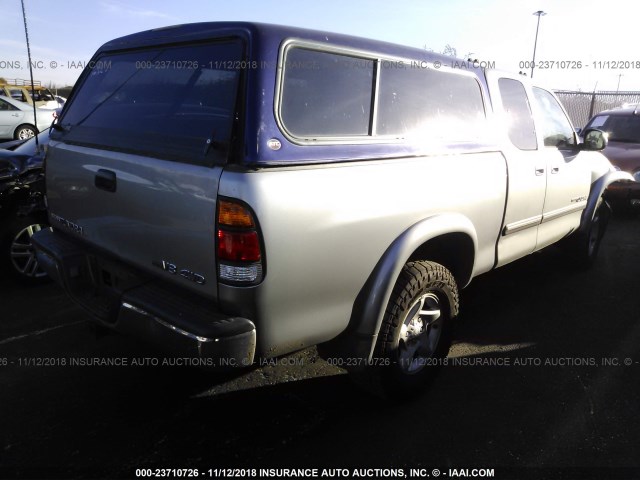 5TBBT44193S387507 - 2003 TOYOTA TUNDRA ACCESS CAB SR5 SILVER photo 4