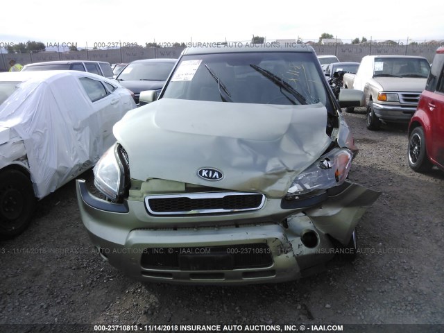 KNDJT2A27B7248876 - 2011 KIA SOUL +/!/SPORT GREEN photo 6