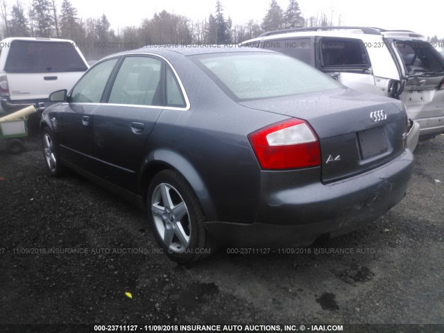 WAULT68E83A392793 - 2003 AUDI A4 3.0 QUATTRO GRAY photo 3