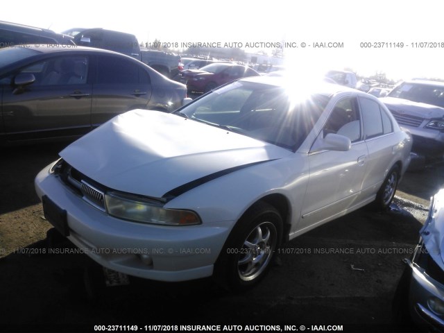 4A3AA46G0YE173719 - 2000 MITSUBISHI GALANT ES WHITE photo 2