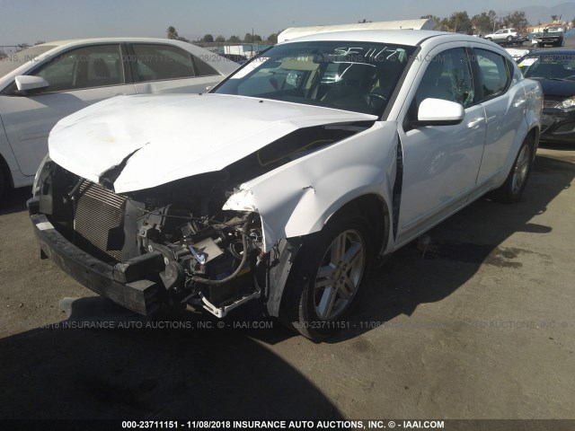 1B3BD1FB9BN609624 - 2011 DODGE AVENGER MAINSTREET WHITE photo 2