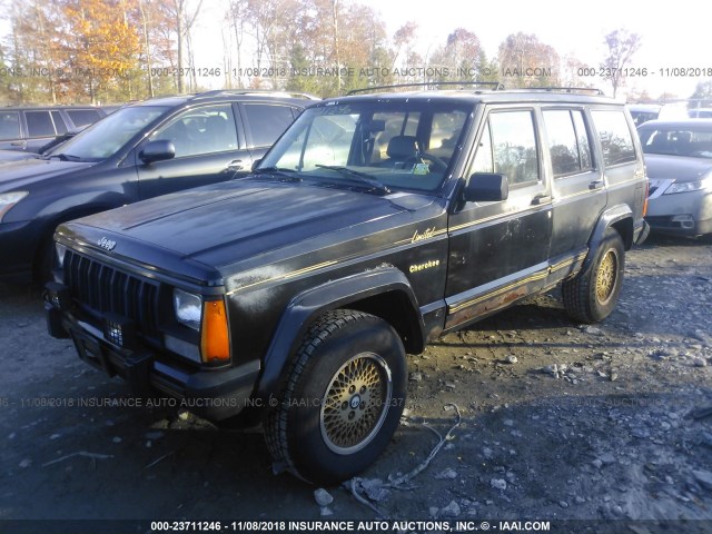 1J4FJ78L6KL559515 - 1989 JEEP CHEROKEE LIMITED BLACK photo 2