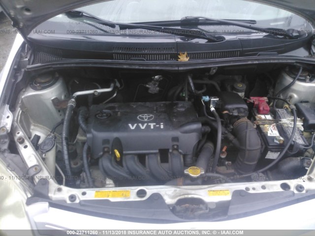 JTKKT624950111570 - 2005 TOYOTA SCION XA ვერცხლისფერი ფოტო 10