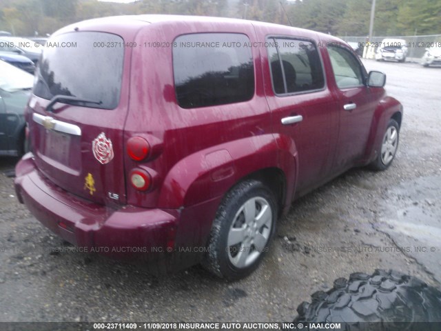 3GNDA13D77S547747 - 2007 CHEVROLET HHR LS RED photo 4