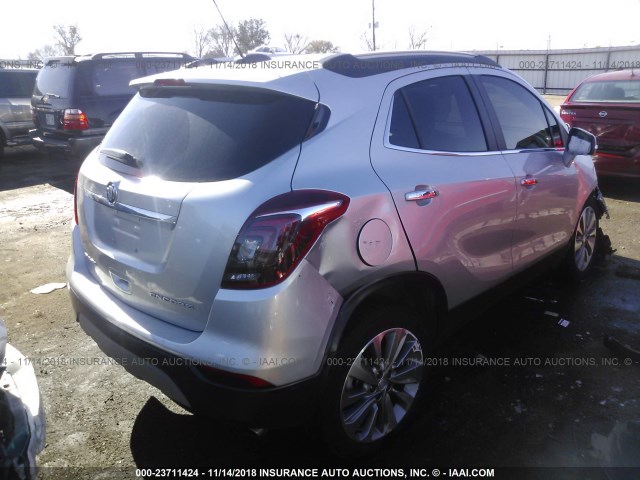 KL4CJASB1JB623318 - 2018 BUICK ENCORE PREFERRED SILVER photo 4