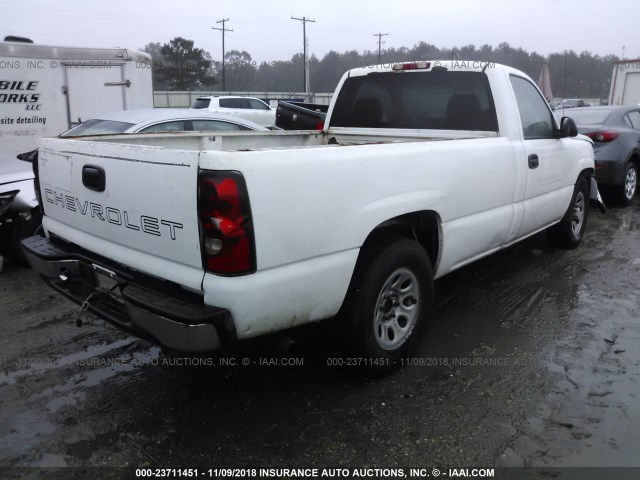 3GCEC14XX6G258962 - 2006 CHEVROLET SILVERADO C1500 WHITE photo 4