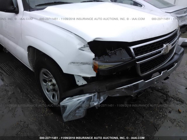 3GCEC14XX6G258962 - 2006 CHEVROLET SILVERADO C1500 WHITE photo 6