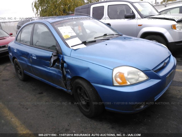 KNADC125036241515 - 2003 KIA RIO BLUE photo 1