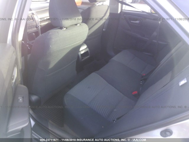 4T4BF1FK4FR471786 - 2015 TOYOTA CAMRY LE/XLE/SE/XSE SILVER photo 8