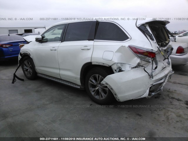 5TDZKRFH5FS060400 - 2015 TOYOTA HIGHLANDER LE/LE PLUS WHITE photo 3