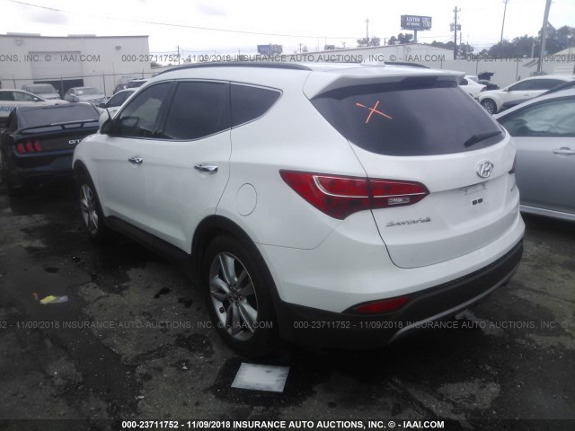 5XYZU3LAXEG180896 - 2014 HYUNDAI SANTA FE SPORT  WHITE photo 3