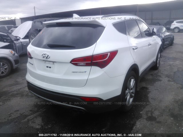 5XYZU3LAXEG180896 - 2014 HYUNDAI SANTA FE SPORT  WHITE photo 4