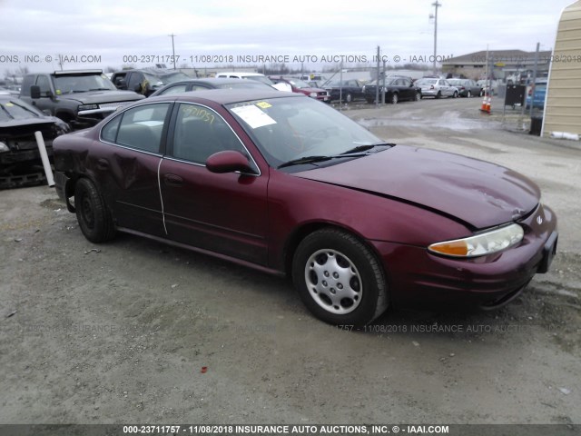 1G3NL52T71C220446 - 2001 OLDSMOBILE ALERO GL MAROON photo 1