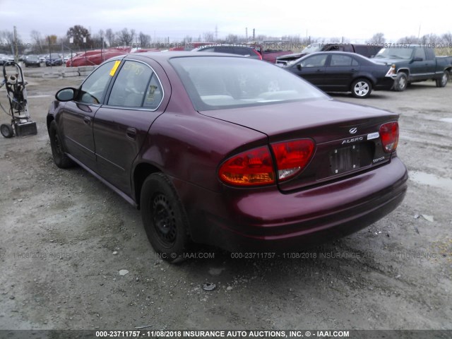 1G3NL52T71C220446 - 2001 OLDSMOBILE ALERO GL MAROON photo 3