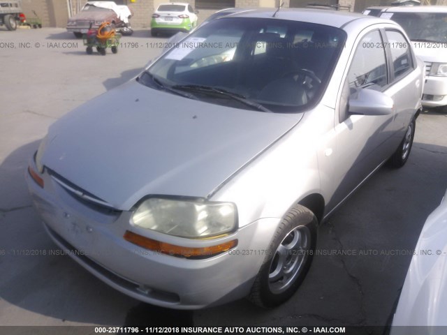KL1TD56656B651526 - 2006 CHEVROLET AVEO LS SILVER photo 2