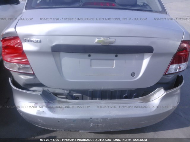 KL1TD56656B651526 - 2006 CHEVROLET AVEO LS SILVER photo 6