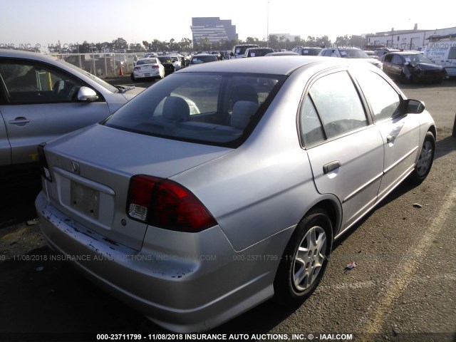 1HGES16334L006095 - 2004 HONDA CIVIC DX VP SILVER photo 4