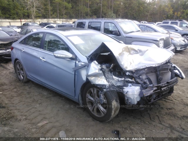 5NPEC4AC4BH120242 - 2011 HYUNDAI SONATA SE/LIMITED Light Blue photo 1