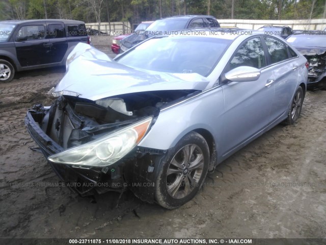 5NPEC4AC4BH120242 - 2011 HYUNDAI SONATA SE/LIMITED Light Blue photo 2