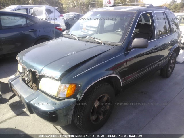 KNDJB723325169756 - 2002 KIA SPORTAGE GREEN photo 2