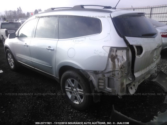 1GNKVJED2CJ336718 - 2012 CHEVROLET TRAVERSE LT SILVER photo 3