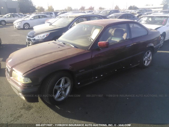 WBABG2328TET31460 - 1996 BMW 328 IS AUTOMATIC BURGUNDY photo 2