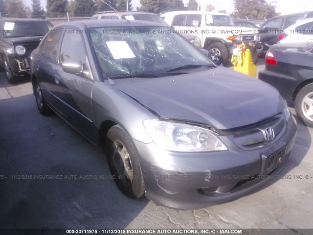 JHMES966X4S015615 - 2004 HONDA CIVIC HYBRID GRAY photo 1