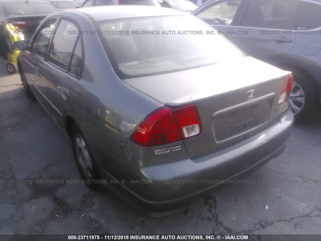 JHMES966X4S015615 - 2004 HONDA CIVIC HYBRID GRAY photo 3