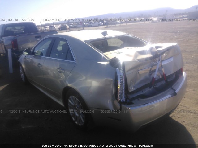 1G6DE5E5XD0110650 - 2013 CADILLAC CTS LUXURY COLLECTION GOLD photo 3