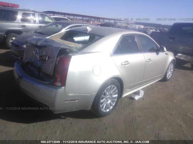 1G6DE5E5XD0110650 - 2013 CADILLAC CTS LUXURY COLLECTION GOLD photo 4