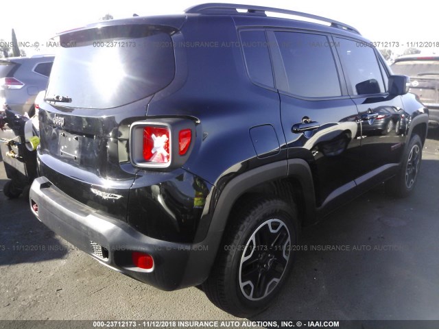 ZACCJBCT4GPD44530 - 2016 JEEP RENEGADE TRAILHAWK BLACK photo 4