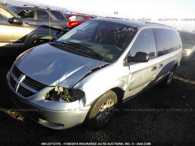 1D4GP24R35B206572 - 2005 DODGE GRAND CARAVAN SE BLUE photo 2