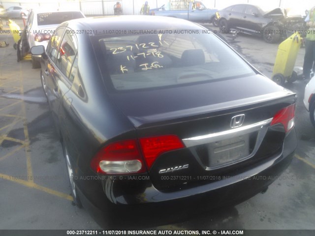 2HGFA16609H317960 - 2009 HONDA CIVIC BLACK photo 3