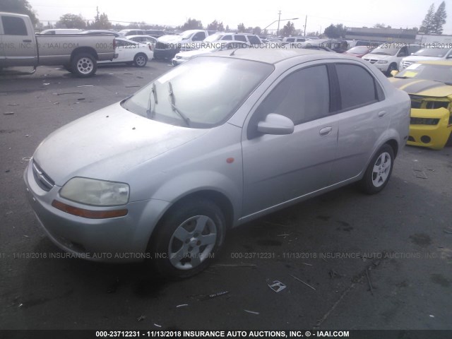 KL1TD52635B391664 - 2005 CHEVROLET AVEO LS GRAY photo 2