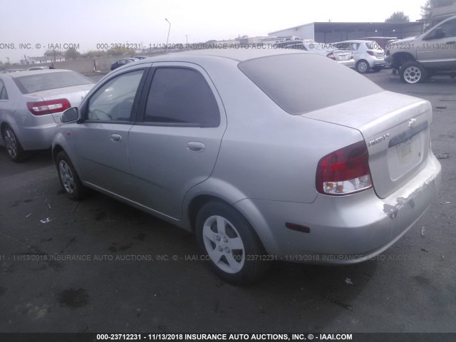 KL1TD52635B391664 - 2005 CHEVROLET AVEO LS GRAY photo 3