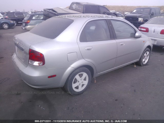 KL1TD52635B391664 - 2005 CHEVROLET AVEO LS GRAY photo 4