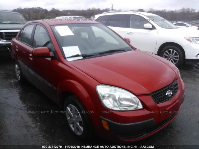 KNADE123X76200341 - 2007 KIA RIO LX/SX RED photo 1