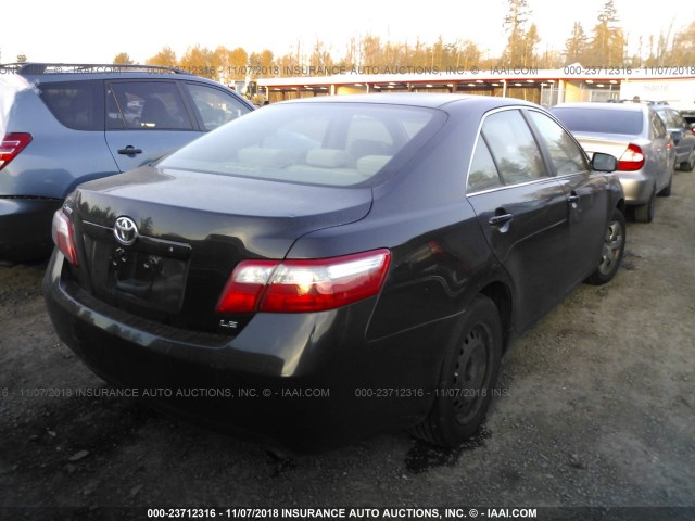 4T1BE46K77U505297 - 2007 TOYOTA CAMRY NEW GENERATION CE/LE/XLE/SE BLACK photo 4