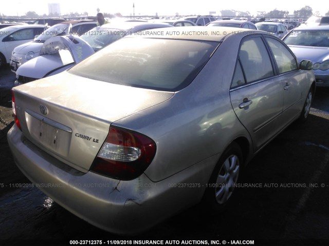 4T1BE32K53U171751 - 2003 TOYOTA CAMRY LE/XLE/SE GOLD photo 4