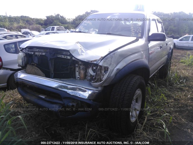 5TEHN72N41Z871779 - 2001 TOYOTA TACOMA DOUBLE CAB 银色 照片 2